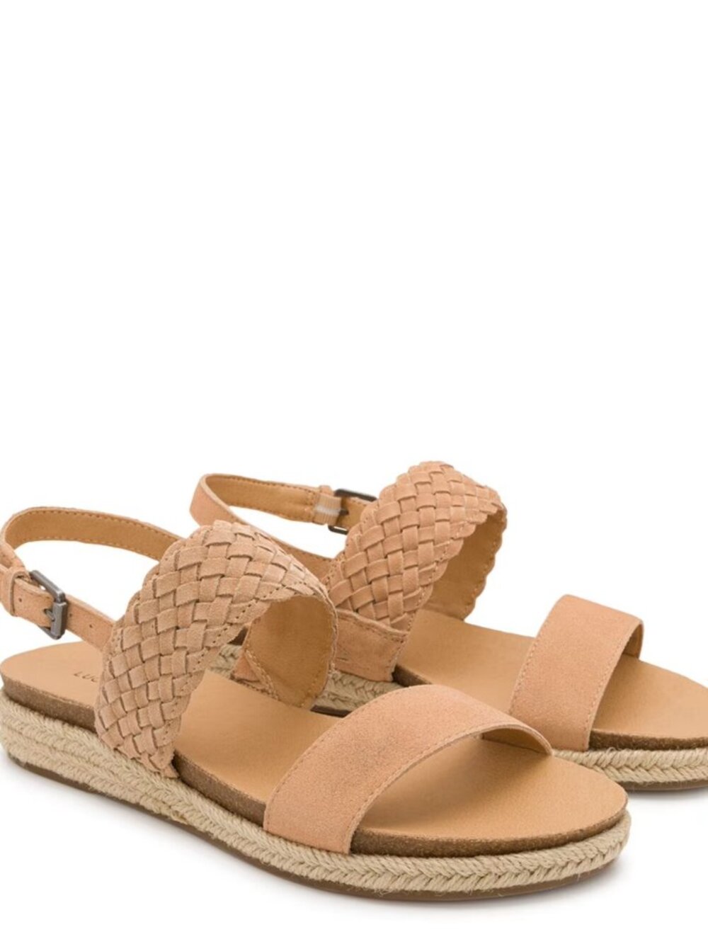 Lucky Brand Gloreah Espadrille Suede Sandal Dusty Sand Size 10